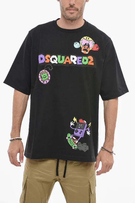 Price Reduction Dsquared2 Skater Fit T-shirt with Multicolored Print