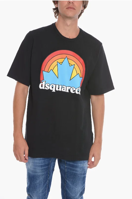 Price Reduction Dsquared2 SUNSET LEAF T-shirt with Multicolored Print
