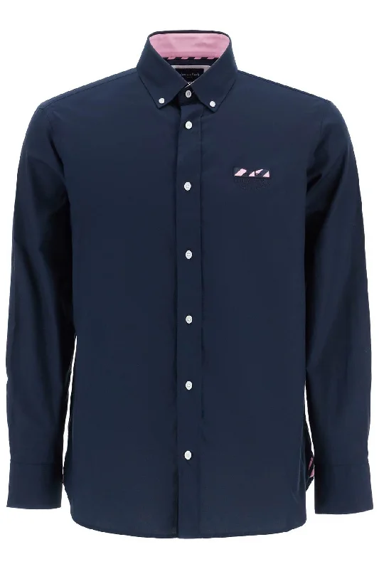 Limited Edition Eden Park Men's "Oxford Shirt With Butterfly Embroidery Detail
