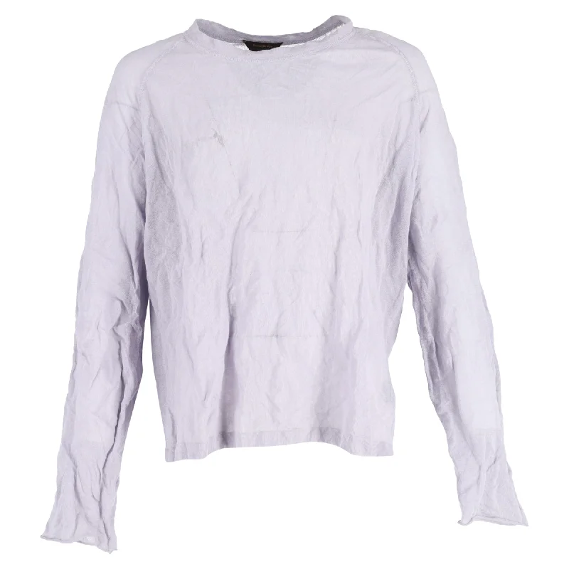Stock Clearance Ermenegildo Zegna Sweatshirt in Pastel Purple Cotton