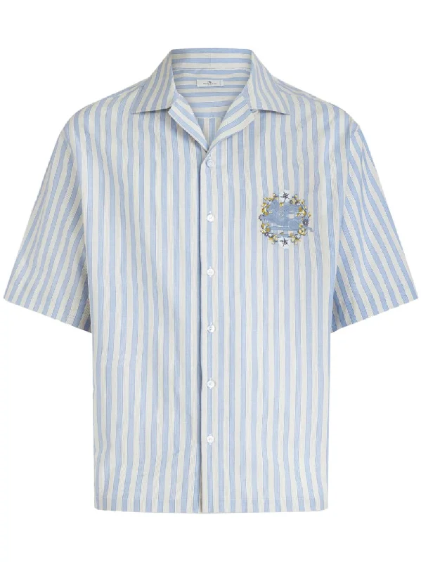 Weekend Bargains Await You Etro Men's Shirts Clear blue