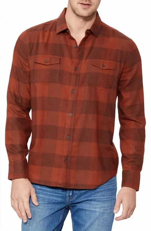Midnight Madness Everett Shirt In Cherry Clay