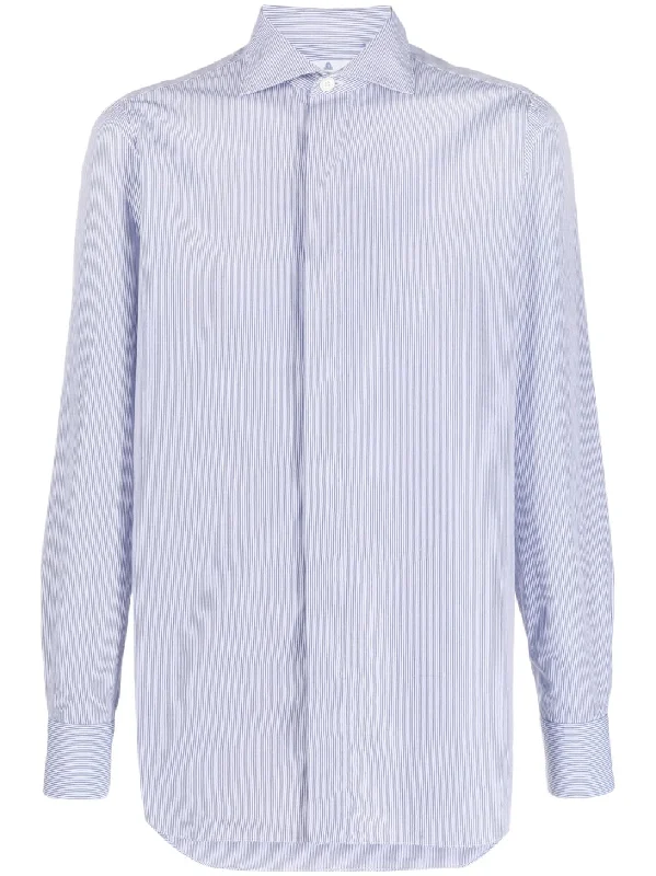 Weekend Savings Fiesta Finamore 1925 Napoli Men's Shirts blue