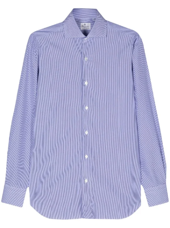 Make Your Weekend Count with Savings Finamore 1925 Napoli Men's Shirts blue