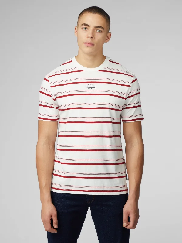 Weekend Bargains Await You Signature Fine Stripe Tee - Snow White