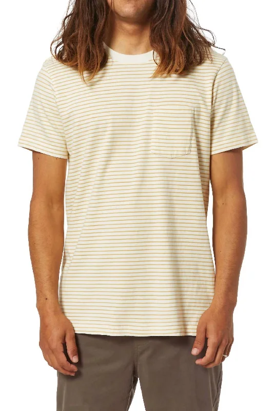 Weekend Specials to Relish Finley Pocket Tee In Vintage White/honey