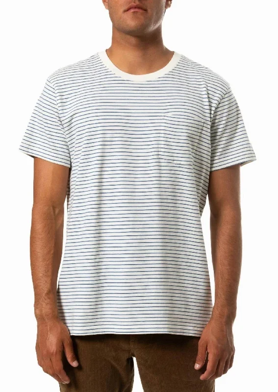 Reduced Prices Finley Pocket Tee In Vintage White/washed Blue