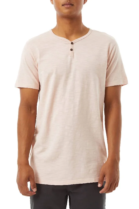 Low Price Folk Henley Tee In Pink
