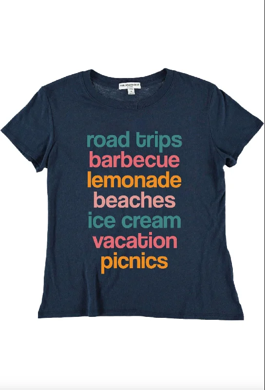 Weekend Deals That Dazzle Girls Trip List Tee In Navy