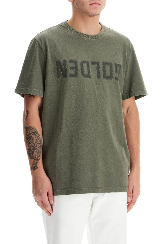 Shop and Save Golden Goose Distressed Logo Regular T-Shirt