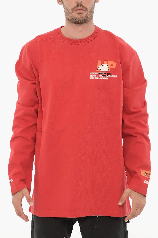Crazy Savings Heron Preston Long Sleeved EAGLE Crew-neck T-Shirt
