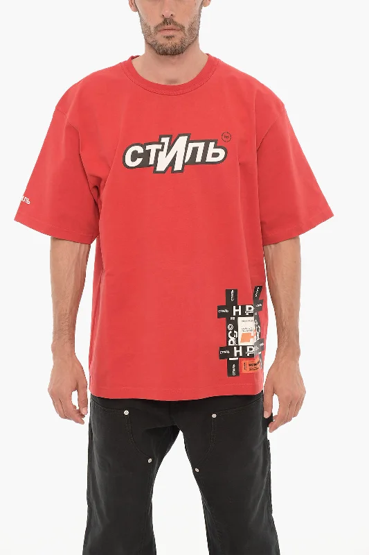 Amazing Value Heron Preston Printed Cotton Crew-Neck T-shirt