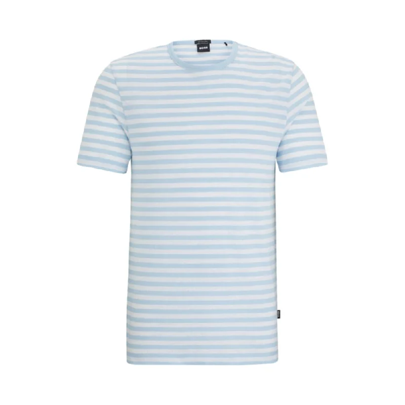Act Fast Horizontal-stripe T-shirt in cotton and linen