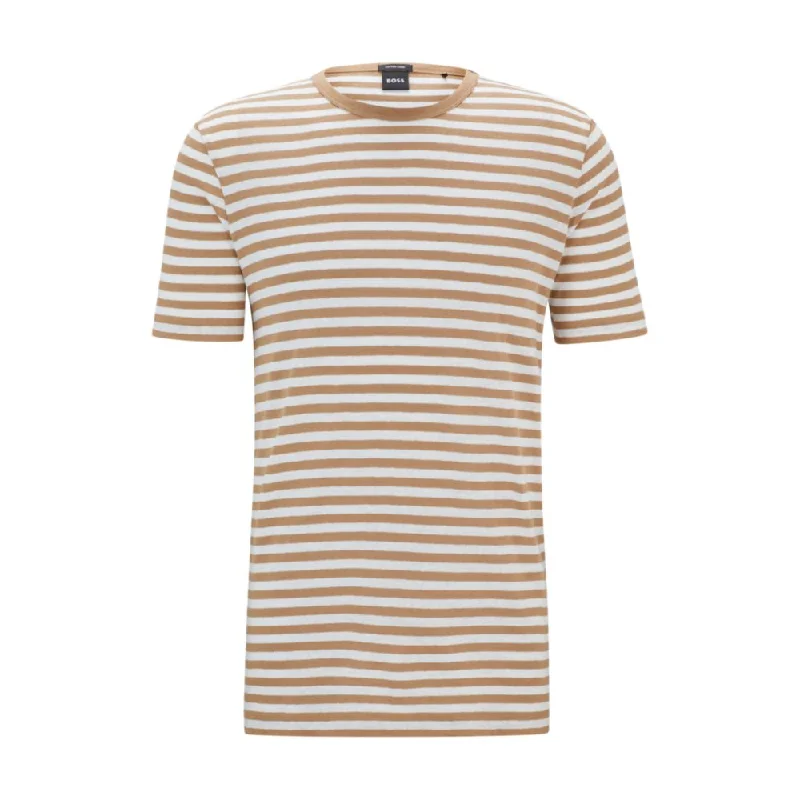 Bargain Prices Horizontal-stripe T-shirt in cotton and linen