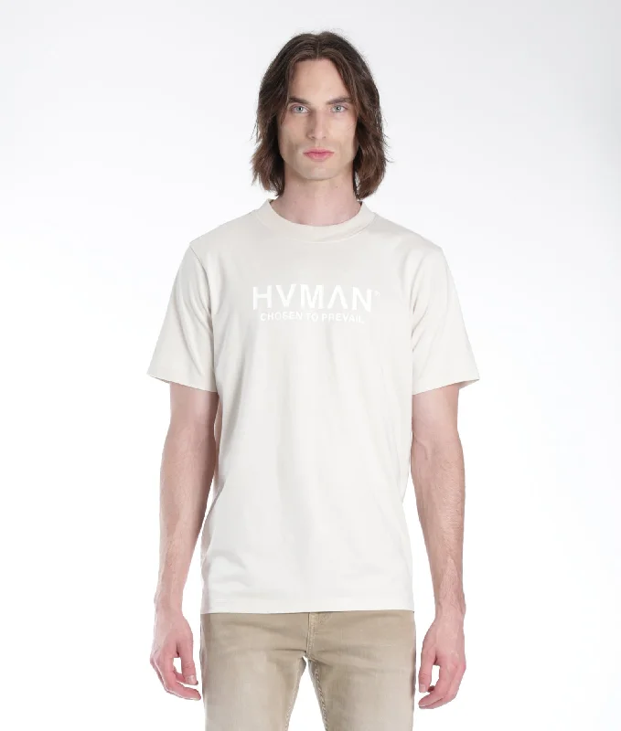 Weekend Savings Spectacular Hvman Basic Logo Tee In Cream