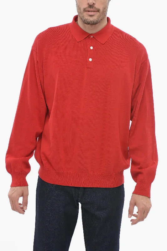 Mega Sale J.Press Long Sleeve Polo Shirt with Ribbed Hem