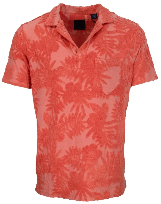 Now Available Johnny Farm Floral Towel Polo In Melon