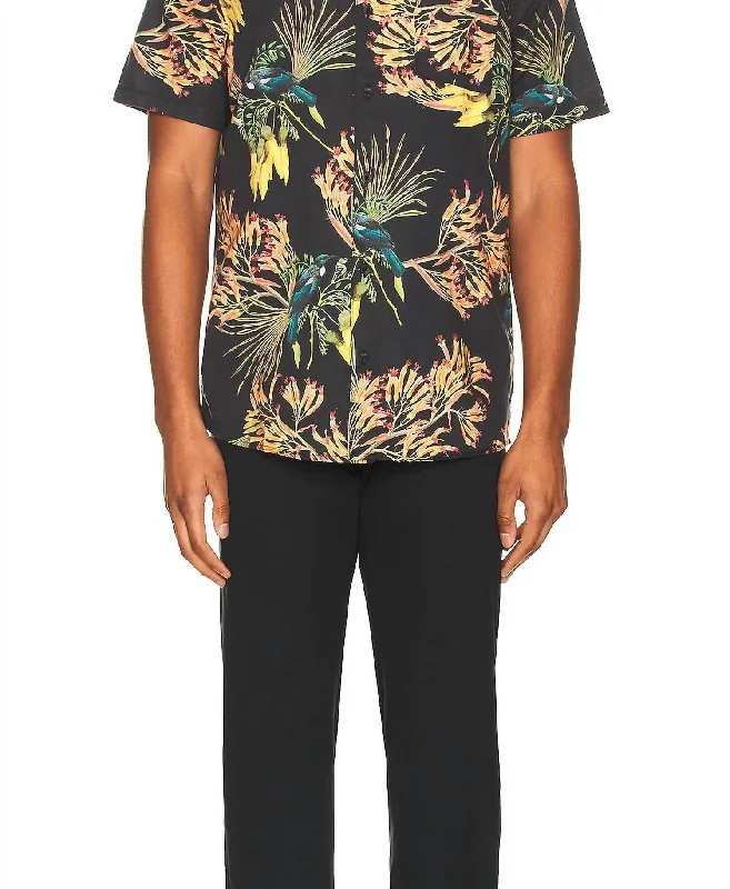 Instant Discount Journey Button Up Shirt In Tui Floral Black