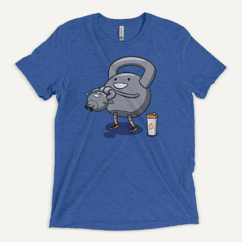 Final Clearance Kettlebell Swinging Baby Kettlebell Men's Triblend T-Shirt
