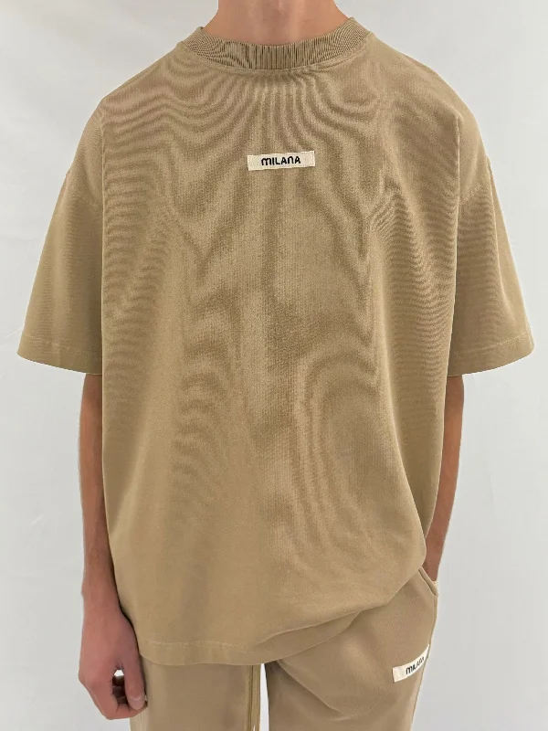 Weekend Bargains to Enjoy Khaki Brown Core Heavyweight T-shirt.