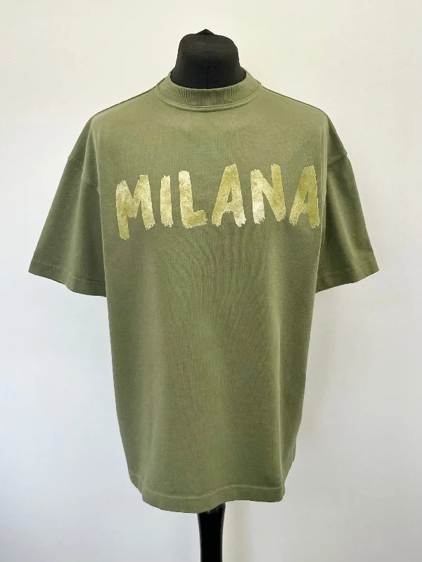 Sale Event Military Green Paint Heavyweight T-shirt.