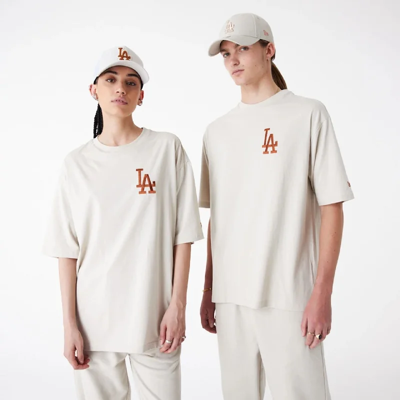Super Deal LA Dodgers League Essential Stone Oversized T-Shirt