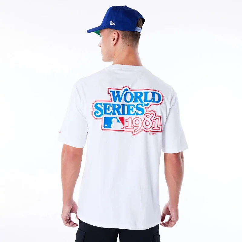 Weekend Bargains to Indulge In LA Dodgers MLB World Series White Oversized T-Shirt