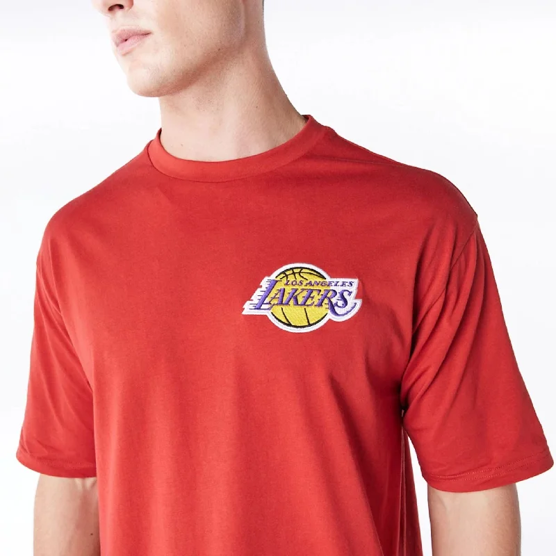 Weekend Savings Spree LA Lakers League Essential Red Oversized T-Shirt
