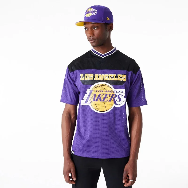 Unmissable Offer LA Lakers NBA Arch Graphic Jersey Purple T-Shirt