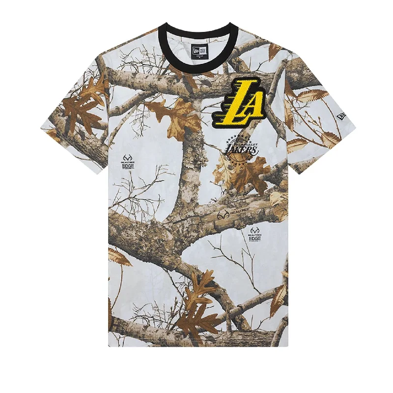 Big Savings LA Lakers NBA City Edition Real Tree White T-Shirt