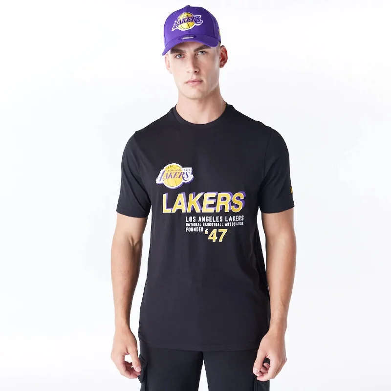 YEAR-End Clearance LA Lakers NBA Graphic Black T-Shirt
