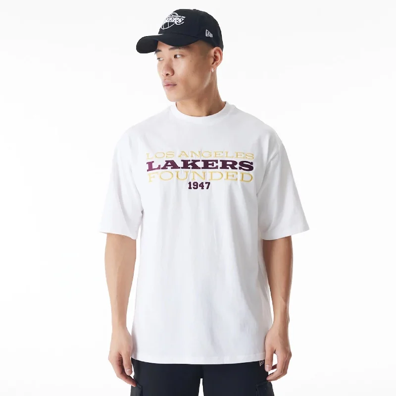 Weekend Offers That Please LA Lakers NBA Lifestyle White T-Shirt