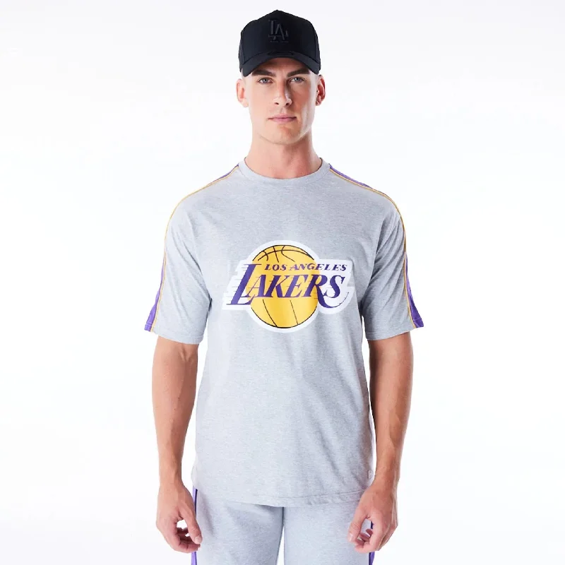 Exclusive Preview LA Lakers NBA Panel Grey Oversized T-Shirt