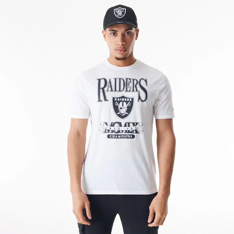 Weekend Wonders Await! Las Vegas Raiders NFL Champions Graphic White T-Shirt