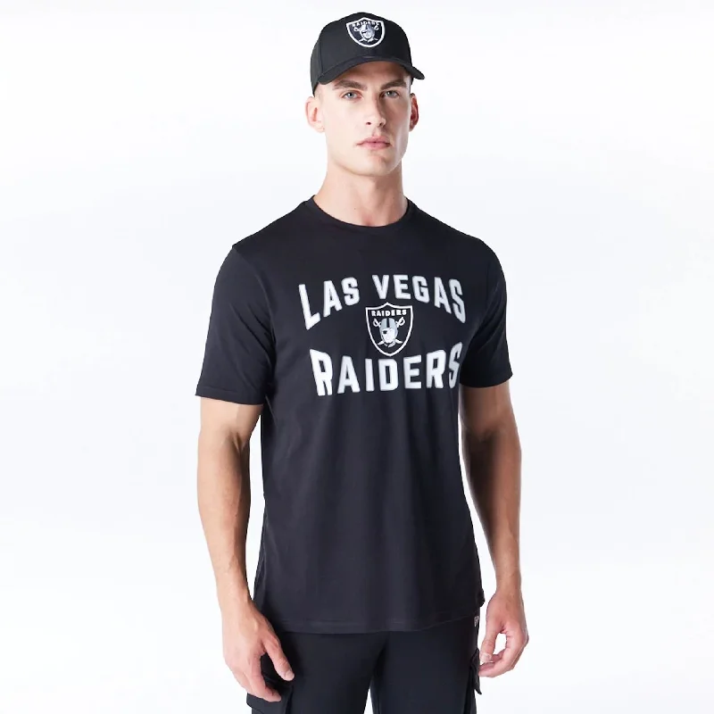 Special Promotion Las Vegas Raiders NFL Graphic Black and White T-Shirt