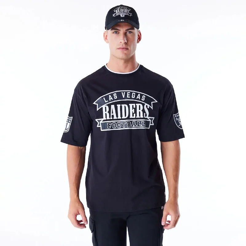 Weekend Bargains to Love Las Vegas Raiders NFL Graphic Black Oversized T-Shirt