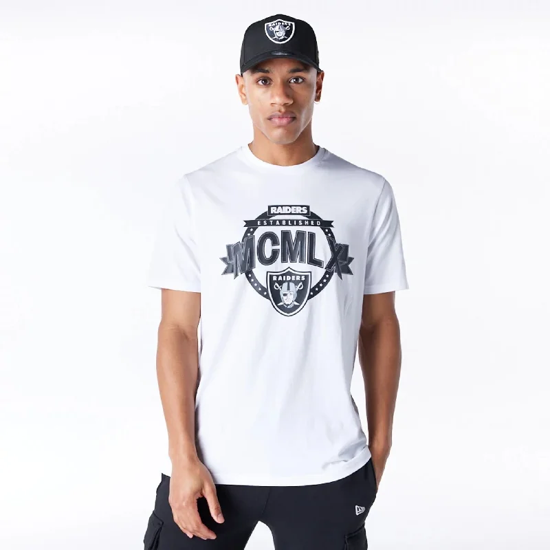 Weekend Bargains to Grab Las Vegas Raiders NFL Graphic White T-Shirt