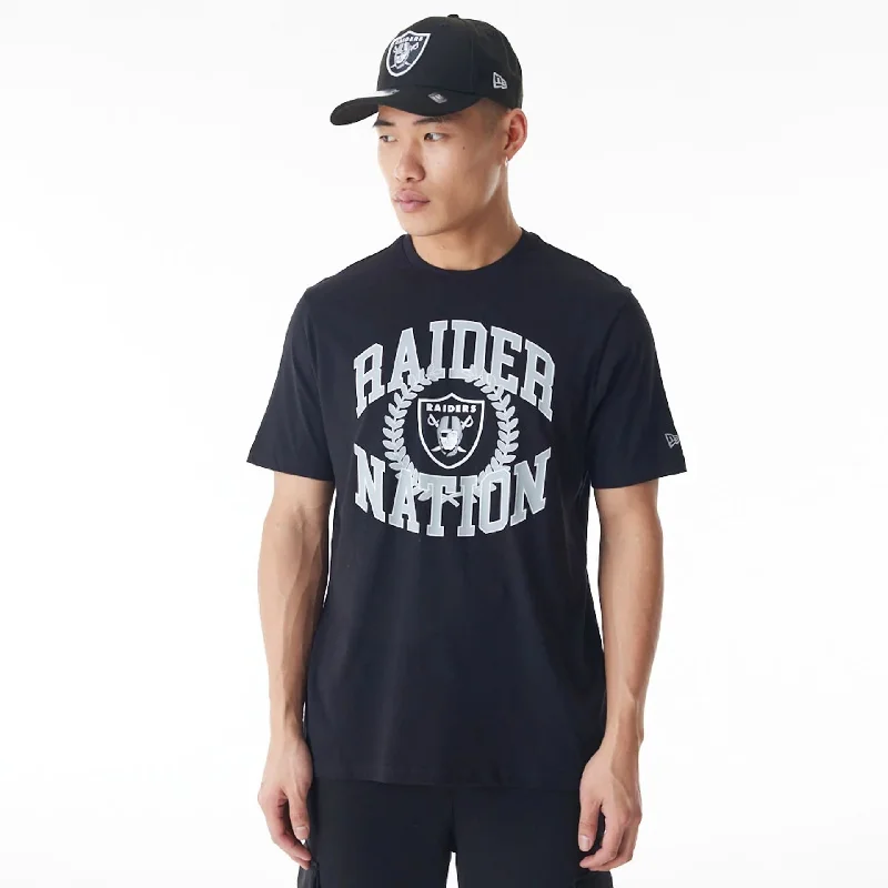 Super Bargain Las Vegas Raiders NFL Laurel Graphic Black T-Shirt