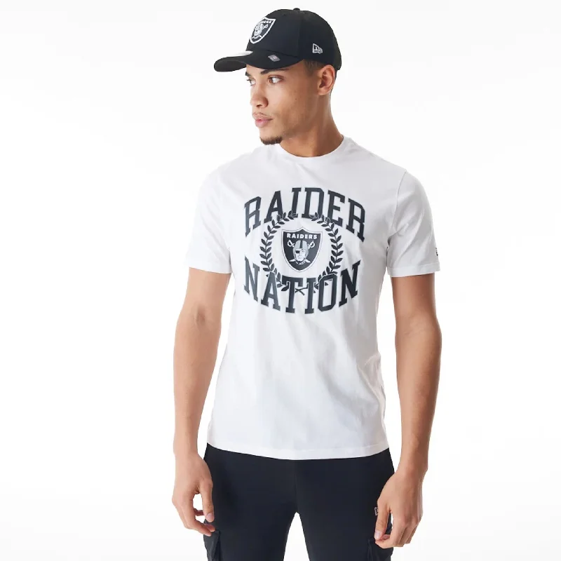Price Drop Las Vegas Raiders NFL Laurel Graphic White T-Shirt