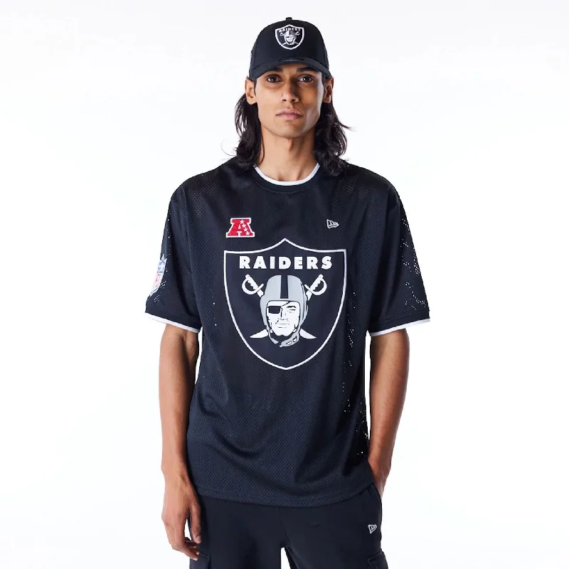 Weekend Offers That Impress Las Vegas Raiders NFL Mesh Black Oversized T-Shirt