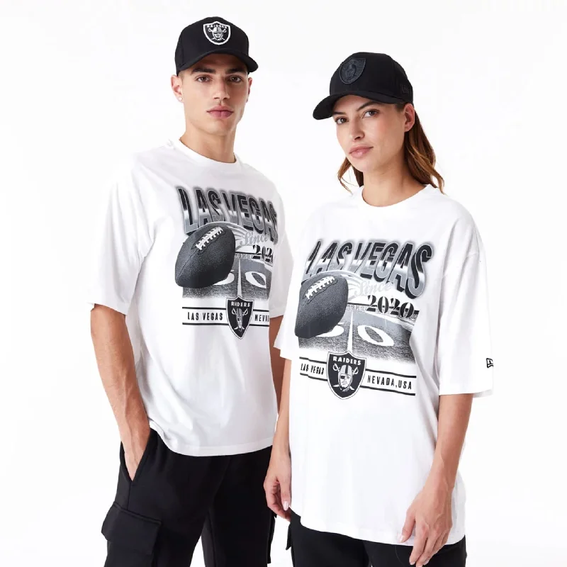 Midnight Sale Las Vegas Raiders NFL Team Graphic White Oversized T-Shirt