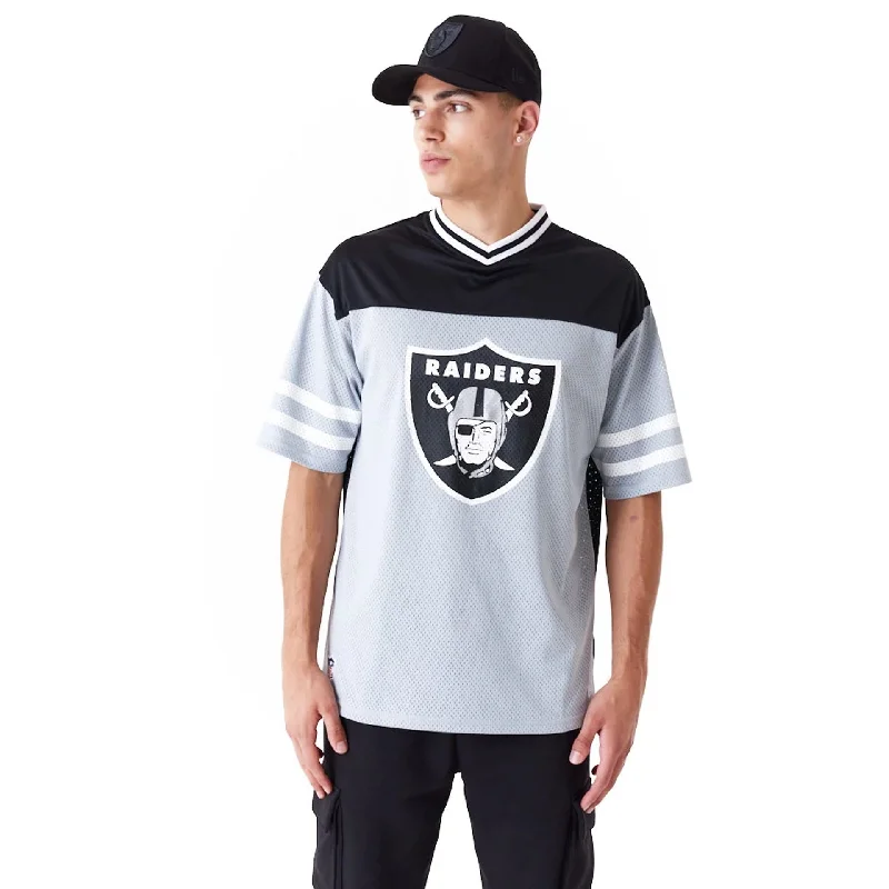 Low Cost Las Vegas Raiders NFL Wordmark Graphic Grey T-Shirt