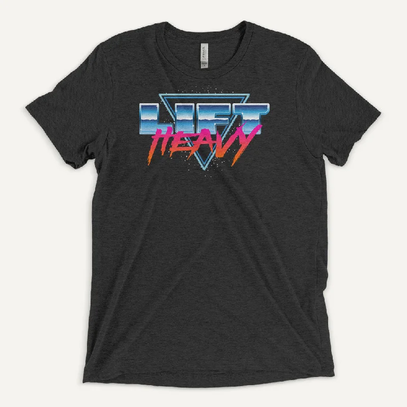 Take Action Lift Heavy Men's Triblend T-Shirt — Synth Wave