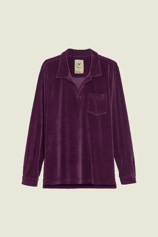 Low Cost Long Sleeve Velour Shirt In Dandy Purple