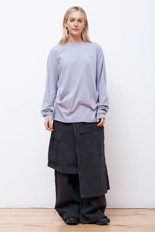 Savings Event Hemp Cross Oversized L/S T-Shirt Purple Ash