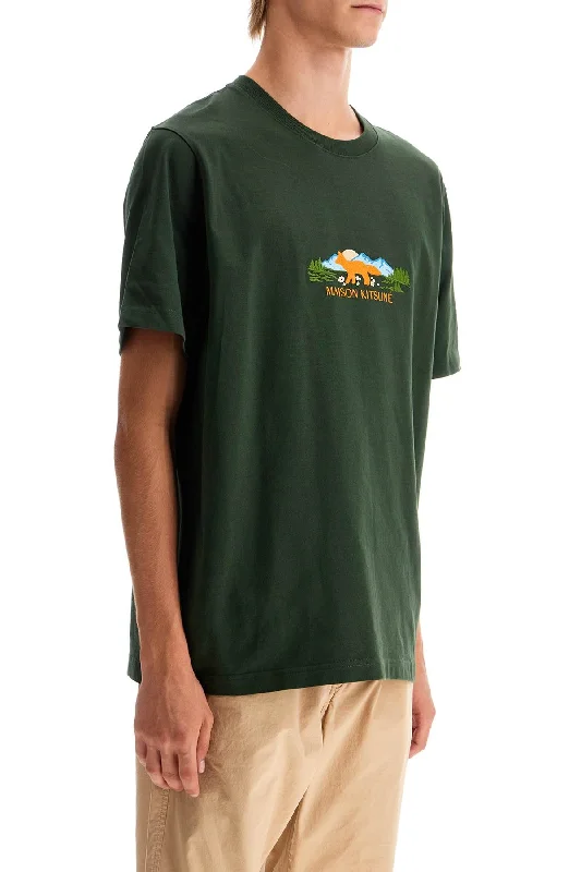 Pay Less Maison Kitsune 'fox Outdoor Profile T-Shirt
