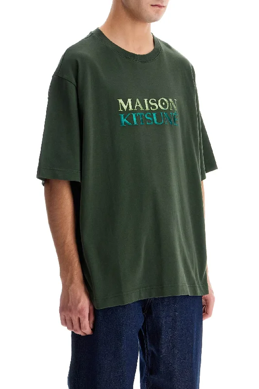 Weekend Bargains to Sizzle Maison Kitsune Oversized T-Shirt With Gradient Logo