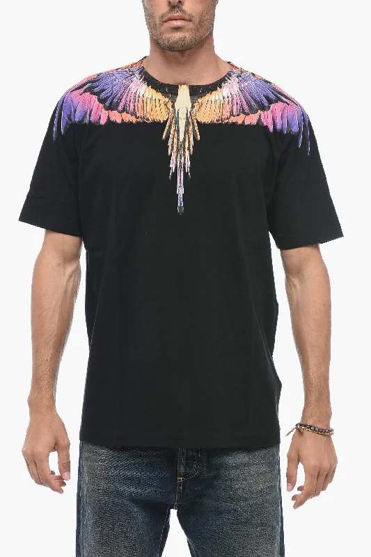 Discount Mania Marcelo Burlon Crew Neck ICON WINGS Cotton T-Shirt