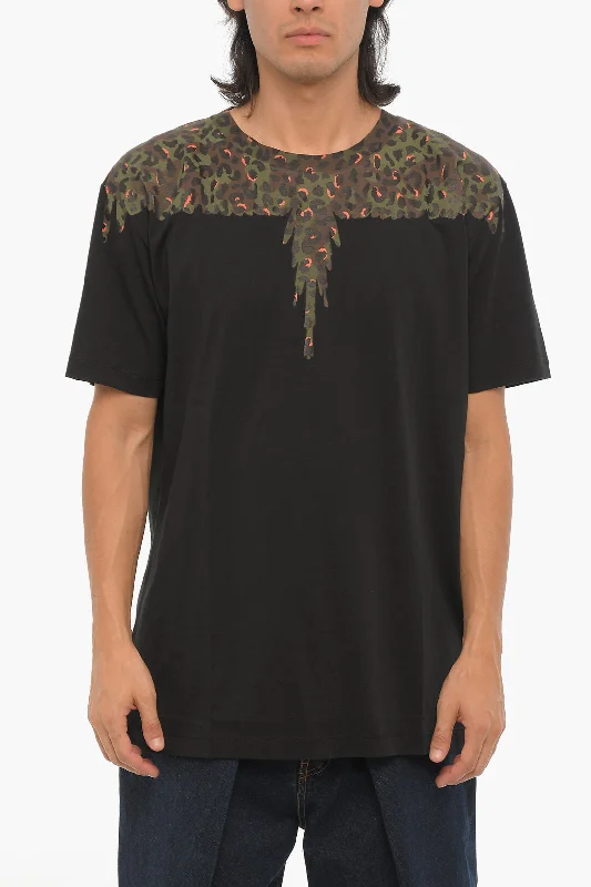 Price Buster Marcelo Burlon Crew-neck T-shirt with Animal Detail