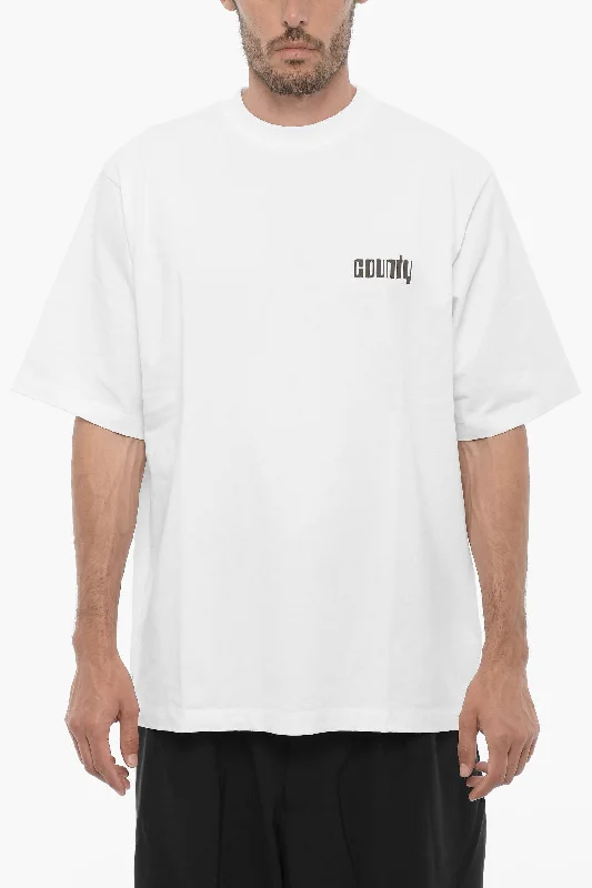 Crazy Deals Marcelo Burlon Printed DISCO GOD Crew-neck T-Shirt